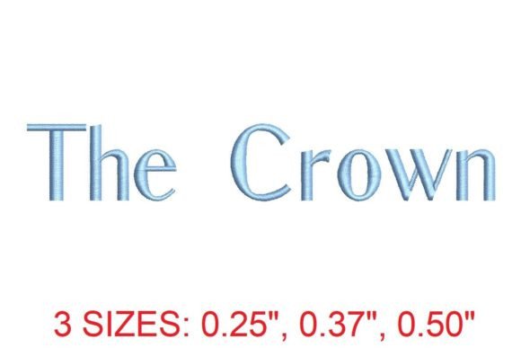 Download The Crown Embroidery Font - Crown embroidery Collection