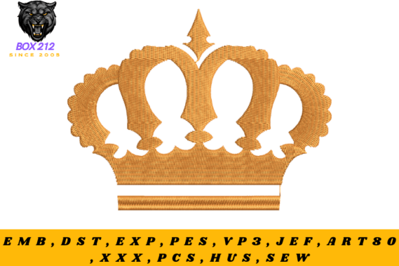 Download Royal Crown Embroidery Design - Crown embroidery Collection