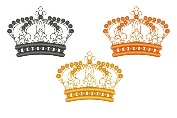 Download Royal Crown Embroidery Design - Crown embroidery Collection
