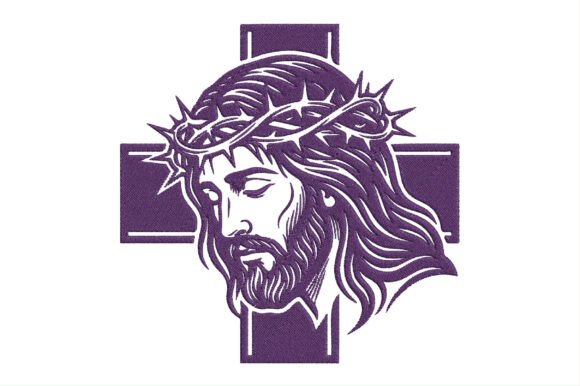 Download Jesus Cross Crown Embroidery Design - Crown embroidery Collection