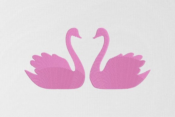 Download Swans Love Embroidery Design - Love embroidery Collection