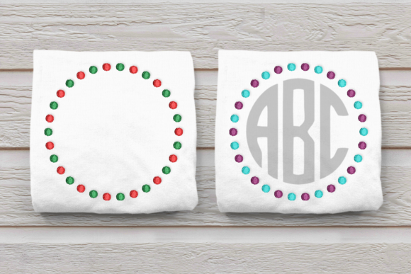 Download Dual Dot Round Monogram Frame - Gram Collection