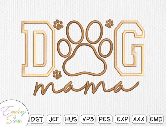 Download Dog Mama Embroidery Design - Mama embroidery Collection