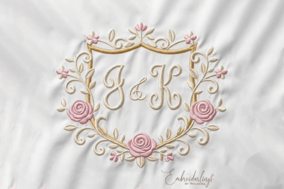 Download Floral Monogram Frame Embroidery Designs - Gram Collection