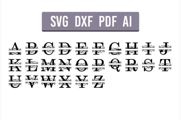 Download Split Letter Monograms Laser Cut Files - Gram Collection