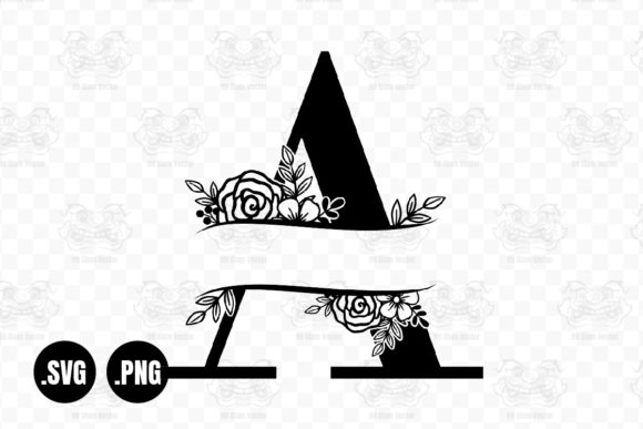 Download Flower Split Letter Capital a Monogram - Gram Collection