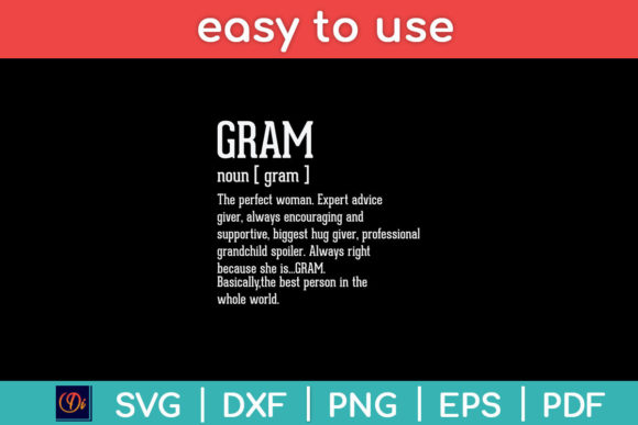 Download Gram Definition Grandma Mother Day Svg - Gram Collection