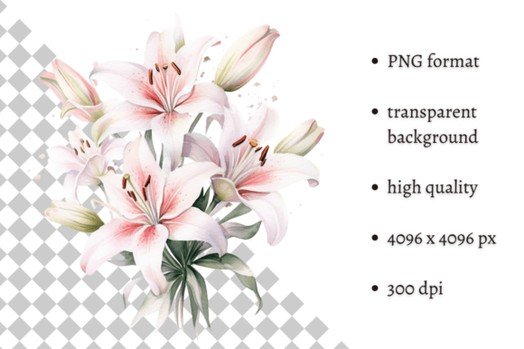 Download Watercolor Tiger Lilies Clipart - Lilies Collection