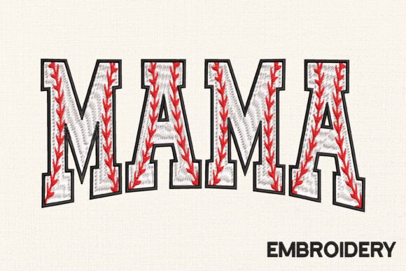 Download Baseball Mama Embroidery, Mother's Day - Mama embroidery Collection