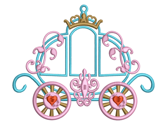 Download Elegant Princess Carriage Monogram Frame - Gram Collection