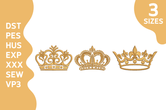 Download Royal Crown Embroidery Bundle - Crown embroidery Collection